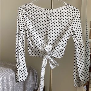 Zara polka dot blouse